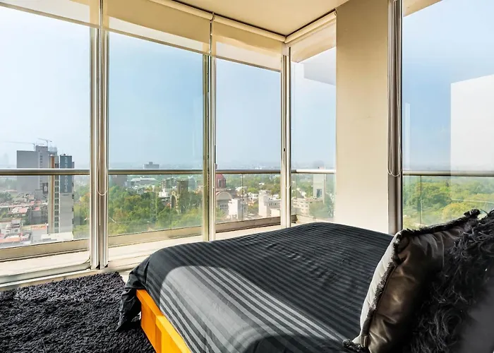 Apartment Departamento Con Mejores Vistas De La Ciudad En Condesa - Pool - Gym - Parking - Ac Mexico City