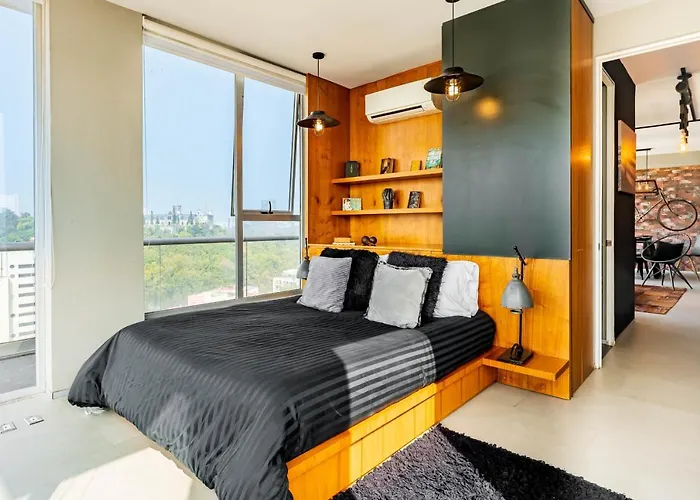 Departamento Con Mejores Vistas De La Ciudad En Condesa - Pool - Gym - Parking - Ac